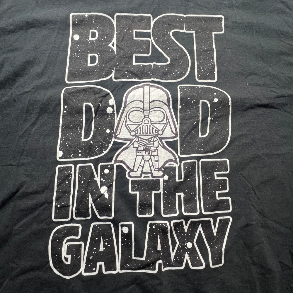 Star Wars Darth Vader Best Dad In The Galaxy Black T-Shirt 3XL Father